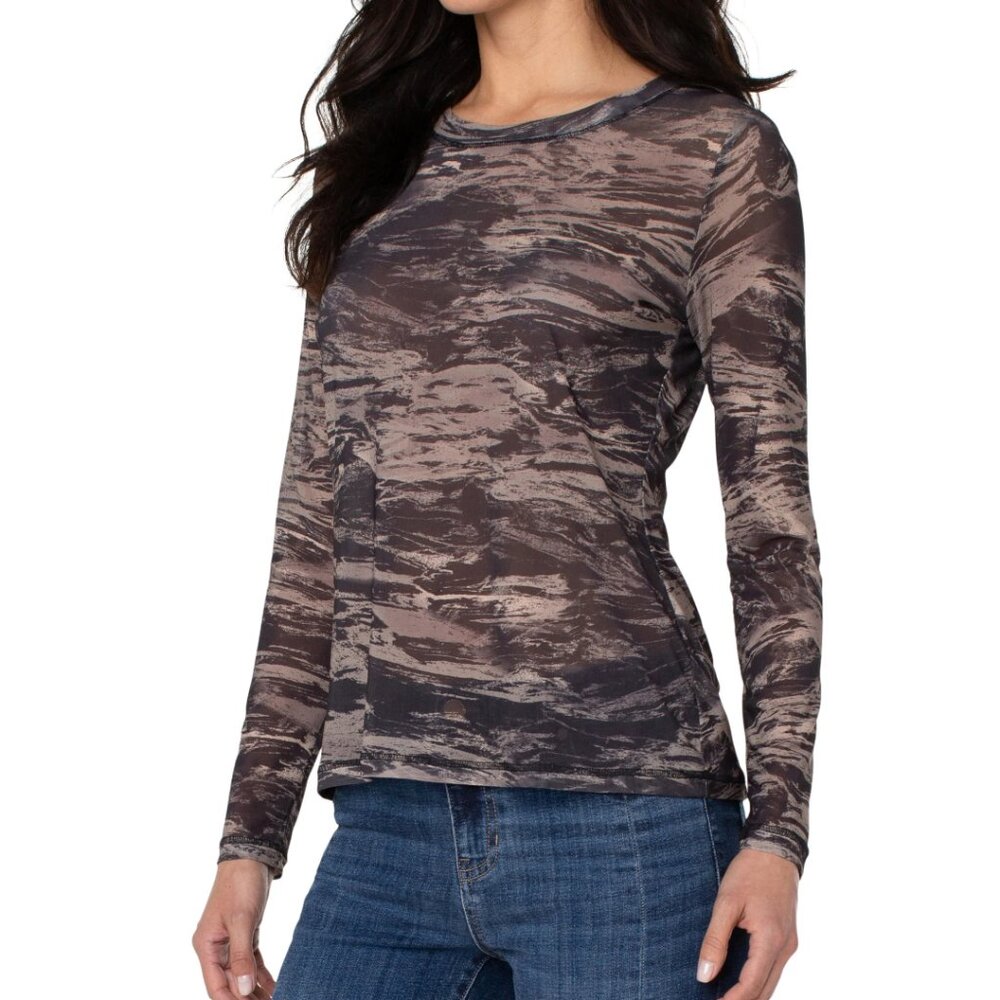 NWT Liverpool Mesh Printed Tee Size S